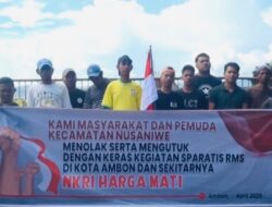 Menjelang peringatan 25 April, masyarakat Nusaniwe kompak menolak separatisme dan mengajak seluruh elemen menjaga kondusivitas wilayah